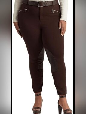 Lauren Ralph Lauren Ponte Skinny Pants — Dark Brown
